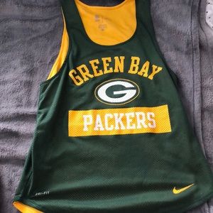 Nike Green Bay Packers jersey tank top, size XS